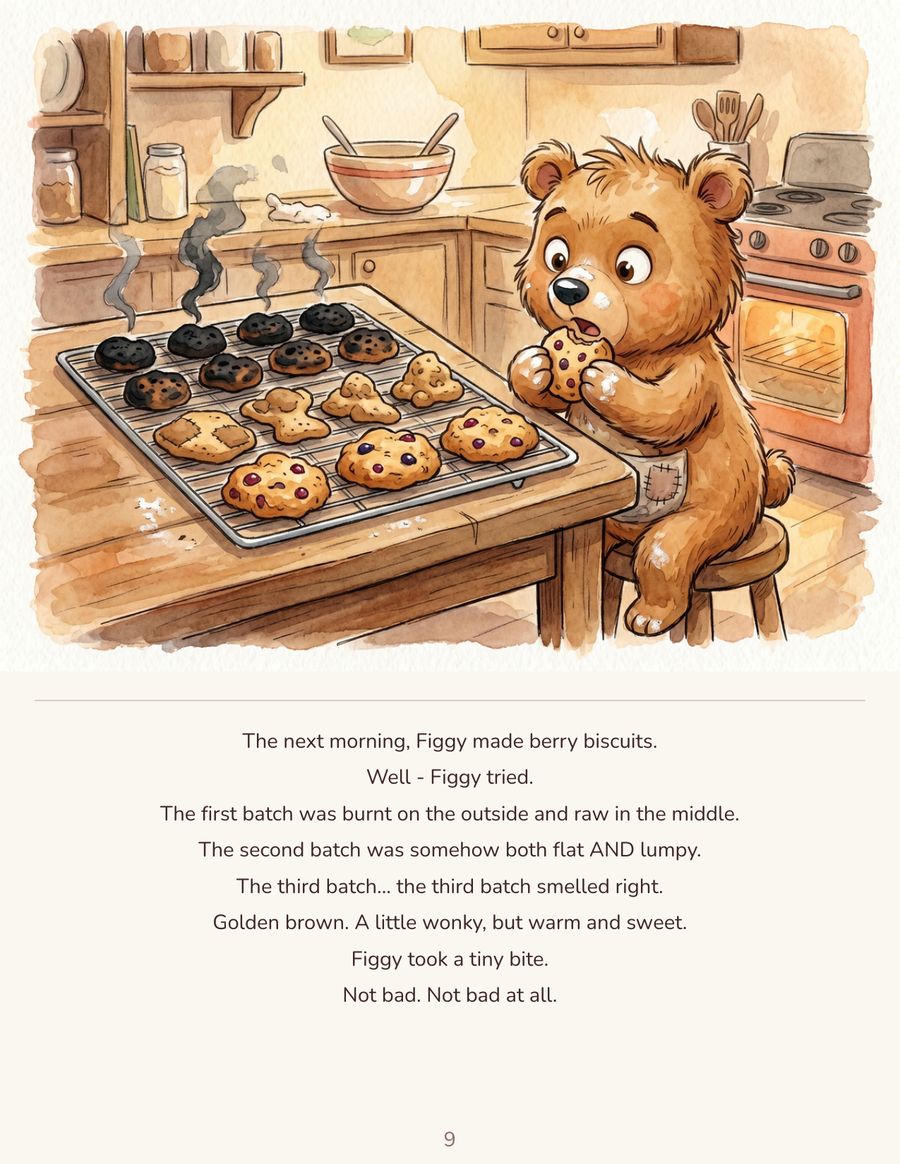 Figgy in the kitchen baking berry biscuits